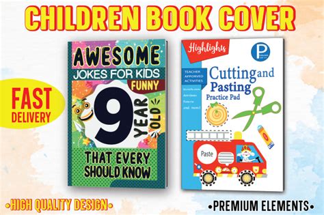 Design Illustrate Children Book Cover Unique Kids Book Ebook For