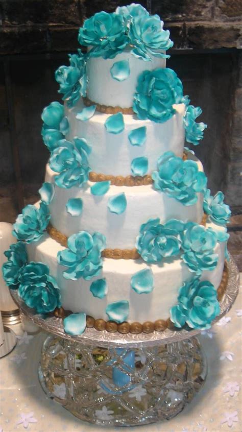 Teal Wedding Yellow Wedding Cake Turquoise Wedding Cake Turquoise Cake