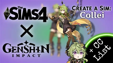 The Sims 4 X Genshin Impact Create A Sim Collei Cc List 7