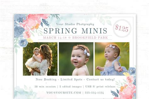 Spring Mini Session Template | Mini session template, Mini session, Photography flyer