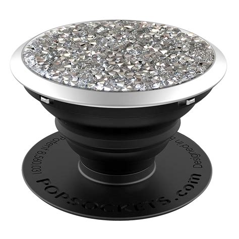 Silver Crystal Popsocket With Crystals By Swarovski Popsockets