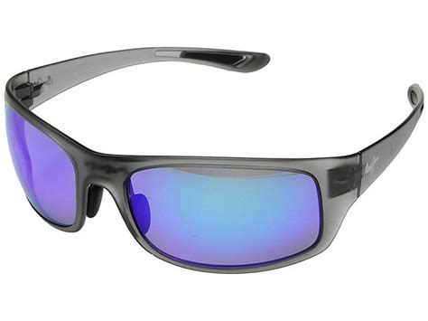 maui jim big wave athletic performance sport sunglasses translucent matte grey blue hawaii