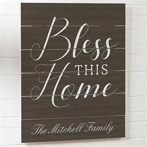 Bless This Home Wooden Slat Sign Bed Bath And Beyond Canada