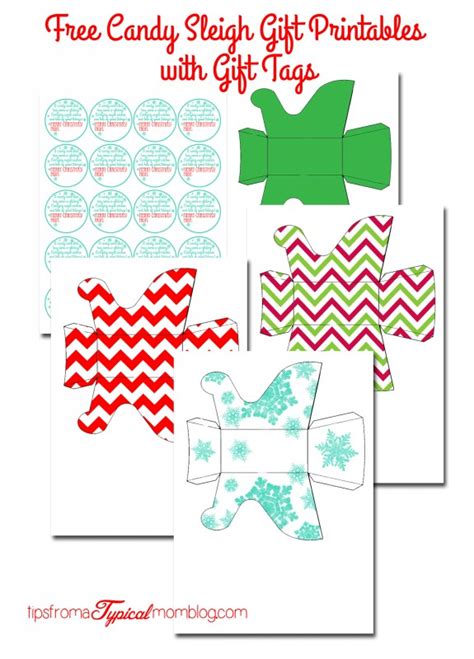 Dipped into melted chocolate, they. Free Printable Candy Sleighs with Gift Tags - Design Dazzle