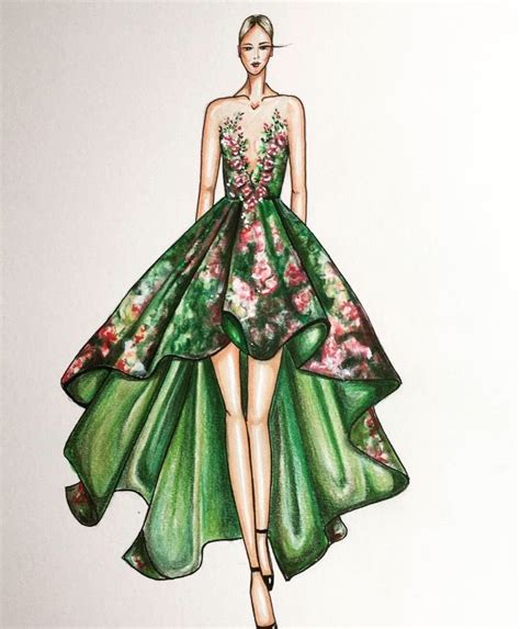 Do you want to design female clothing quickly? Michael Cinco Couture Fashion Illustration by Arty Sparkly ...