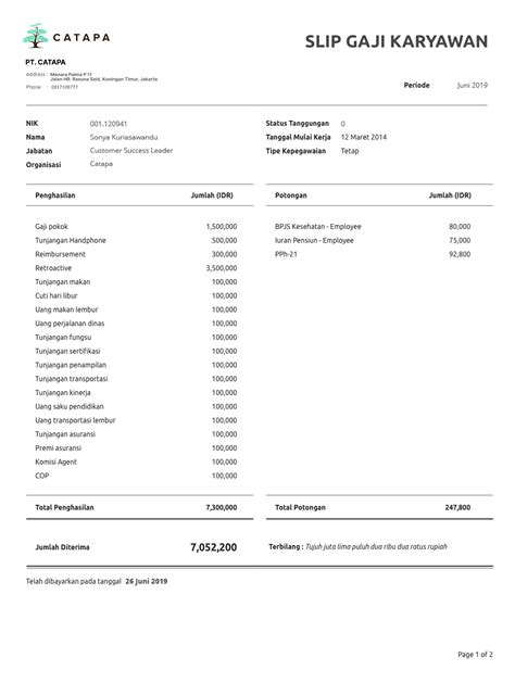 15 Examples Of Employee Salary Slips In Various Formats Doktekno