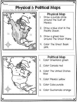 Physical And Political Maps Mini Unit By Jh Lesson Design Tpt