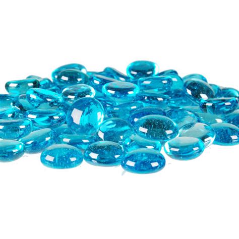 Buy Decorative Glass Pebbles Colorful Vase Fillers For Home Decoration And Aquarium Aqua Blue