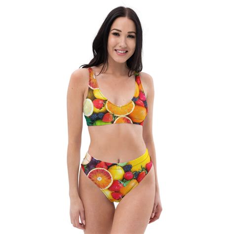 summer fruits selection photo 1 recycled high waisted bikini etsy