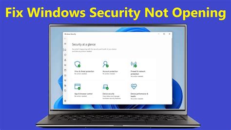 Fix Windows Security Not Opening On Windows 10 And Windows 11 Youtube