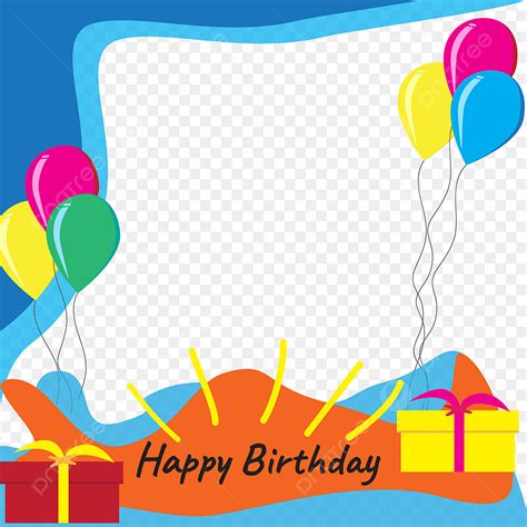 Happy Birthday Balloons Clipart Png Images Happy Birthday With Frame Balloons Happy Birthday