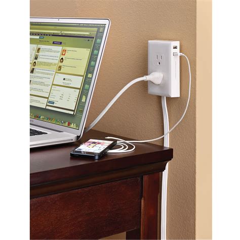 The Wall Mounted Outlet Extender Hammacher Schlemmer