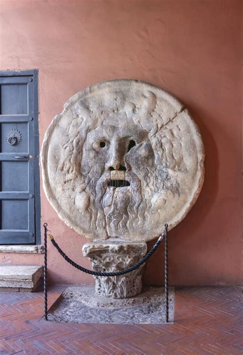 Mouth Of Truth Bocca Della Verita Sculpture At Santa Maria In Cosmedin Church Rome Italy Stock