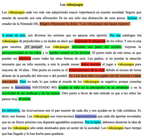 Ejemplo De Conectores Textuales Lengua Castellana Y Literatura Eso