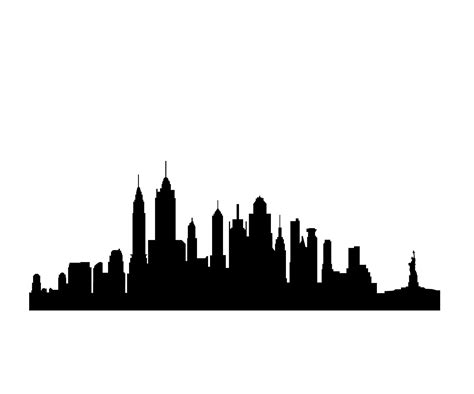 New York Skyline Silhouette Clip Art At Getdrawings Free