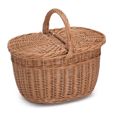 Brambly Cottage Wicker Shopping Basket With Lid Uk