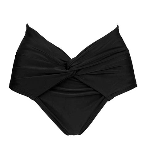 Womens Vintage Side Shirred Bikini Bottom Twist Front High Waist Swimwear Swim Brieffba