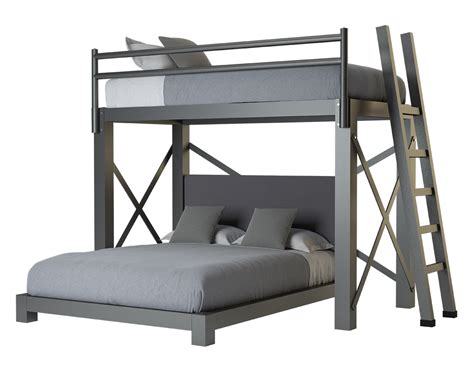 Twin Over Queen L Shaped Bunk Bed