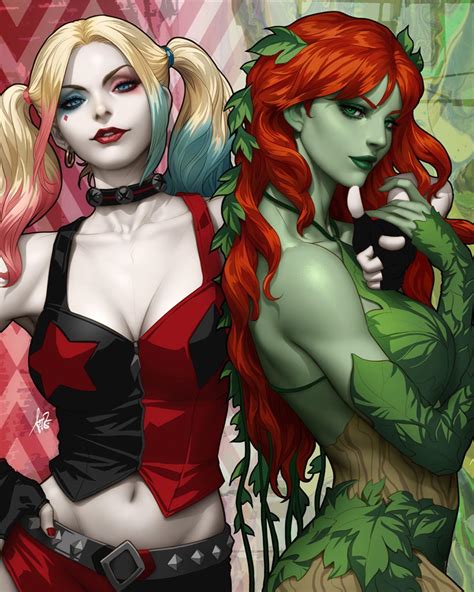 Harley Quinn Poison Ivy Artgerm Card Stock Variant Cover Set Legacy Comics And Cards