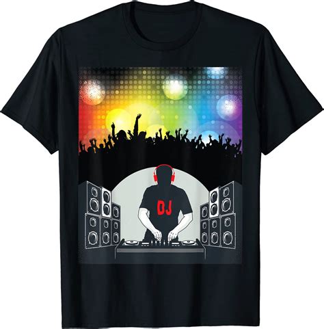 Dj Turntable Dj Vinyl Hip Hop Turn Table Edm Music Party Fun T Shirt Amazon Co Uk Clothing
