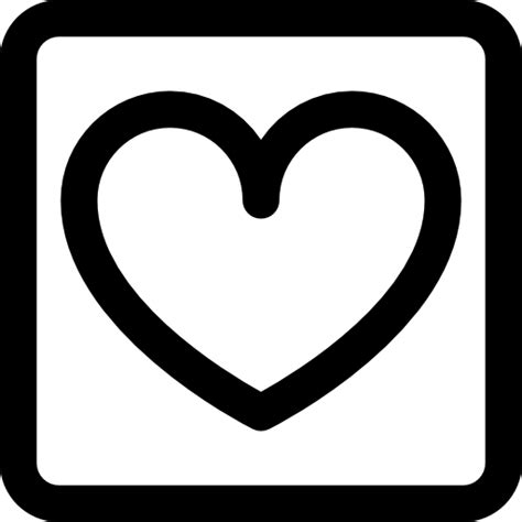 Free Icon Heart In Square