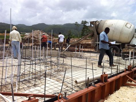 Workers On The Drax Hall Country Club Construction Site St Ann
