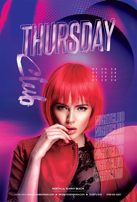 Thursday Party Night Flyer Template (PSD) - PixelsDesign