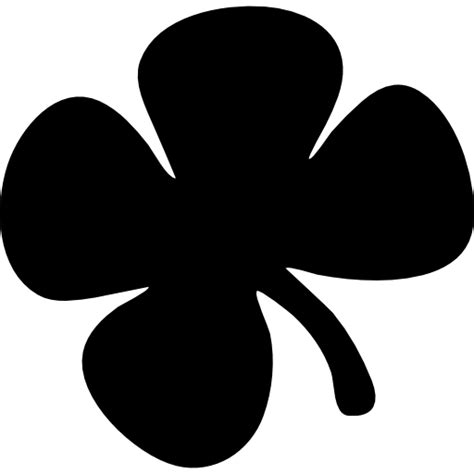Four Leaf Clover Computer Icons Clip Art Silhouette Png Download