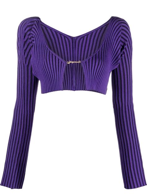 Jacquemus Cropped Long Sleeve Top Farfetch