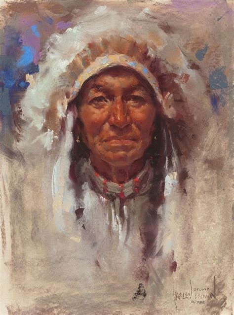 HARLEY BROWN American B Indian Chief Pas Native American