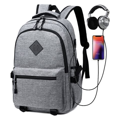 High School Boys Backpacks With Usb Charging Port Mens Business Laptop