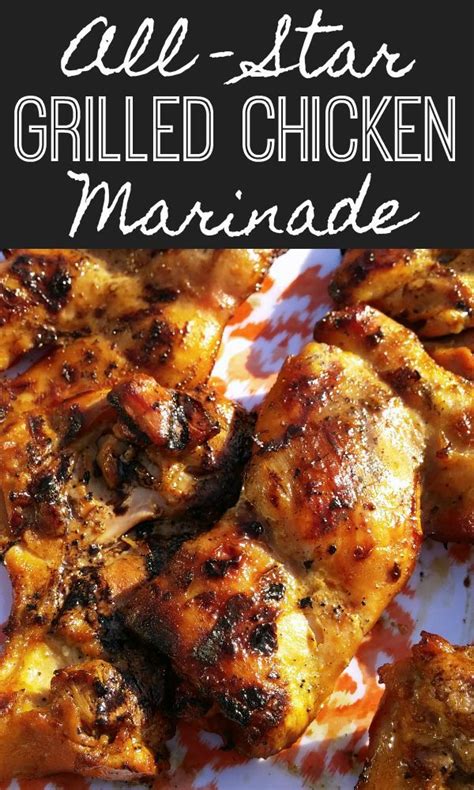 Place the chicken in a baking dish. All-Star Grilled Chicken Marinade | Recipe in 2020 ...