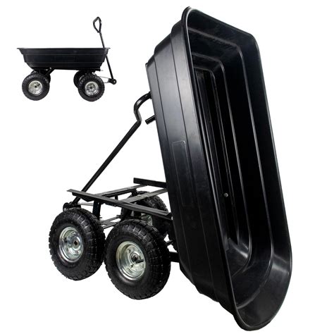 Buy Garden Tipping Cart Dump Truck With Heavy Duty Tipping Barrow And 4