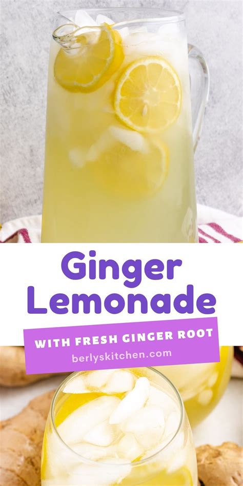 Ginger Lemonade Lemonade Drinks Lemonade Recipes Smoothie Drinks