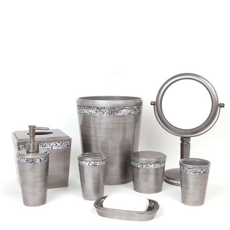 Steel silver bathroom accessory bars. So pretty! | Silver bathroom accessories, Bathroom ...