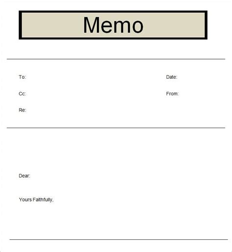 Blank Memo Template 18 Free Word Pdf Documents Download