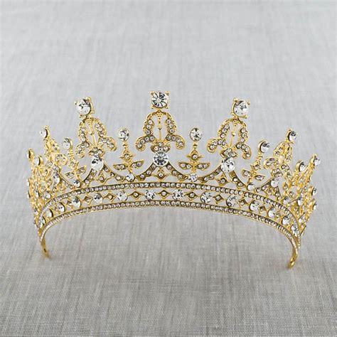Luxury Bridal Crystal Tiara Crowns Princess Queen Pageant Prom Rhinest Tullelux Bridal Crowns