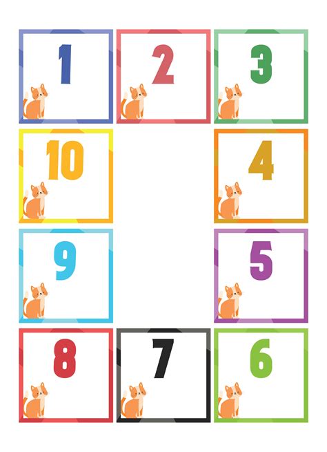 Simple Numbers 1 10 Flashcards Printable 1e9