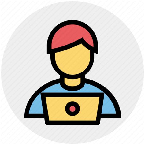 Admin Computer Employee Laptop Men People User Icon Download On