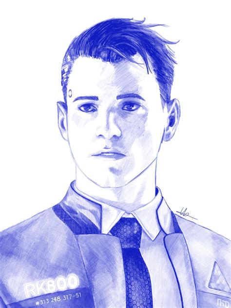 Connor Fan Art I Made On Procreate Detroitbecomehuman