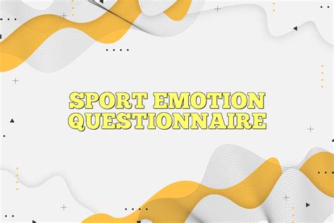 Sport Emotion Questionnaire SEQ