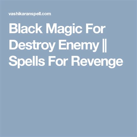 Black Magic For Destroy Enemy Spells For Revenge Black Magic Black Magic Spells Candle Spells
