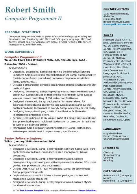 Computer Programmer Resume Template Word Are You Planning To Launch