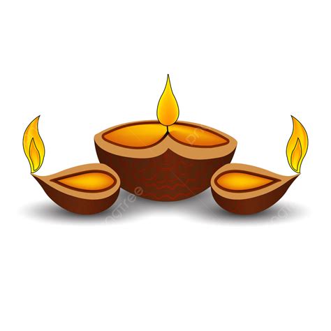 Happy Diwali Decoration Diya Free Transparent Background Lamp Vector