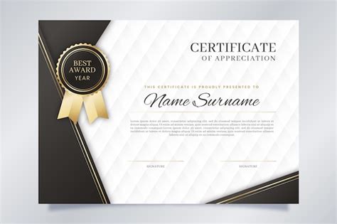 Free Vector Elegant Blue And White Certificate Template