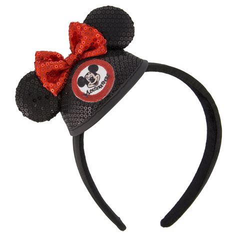 Minnie Mouse Sequined Mini Ear Hat Headband The Mickey Mouse Club