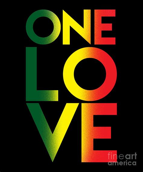One Love Rasta Reggae Rastafari Music Lovers T Digital Art By Thomas