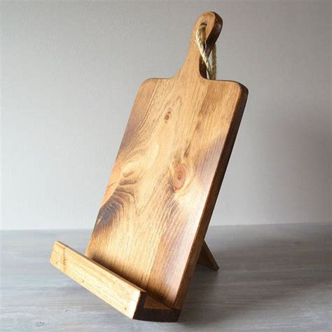 Pin By Iva Rice On Home Sweet Home Cook Book Stand Rustic Wood Wood