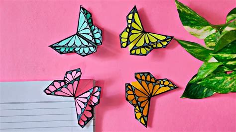 Origami Butterfly Bookmark How To Make Butterfly Bookmark Youtube