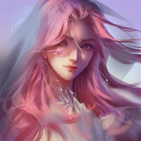 Artist Bichhoan Pink Hair Anime Anime Art Beautiful Digital Art Girl